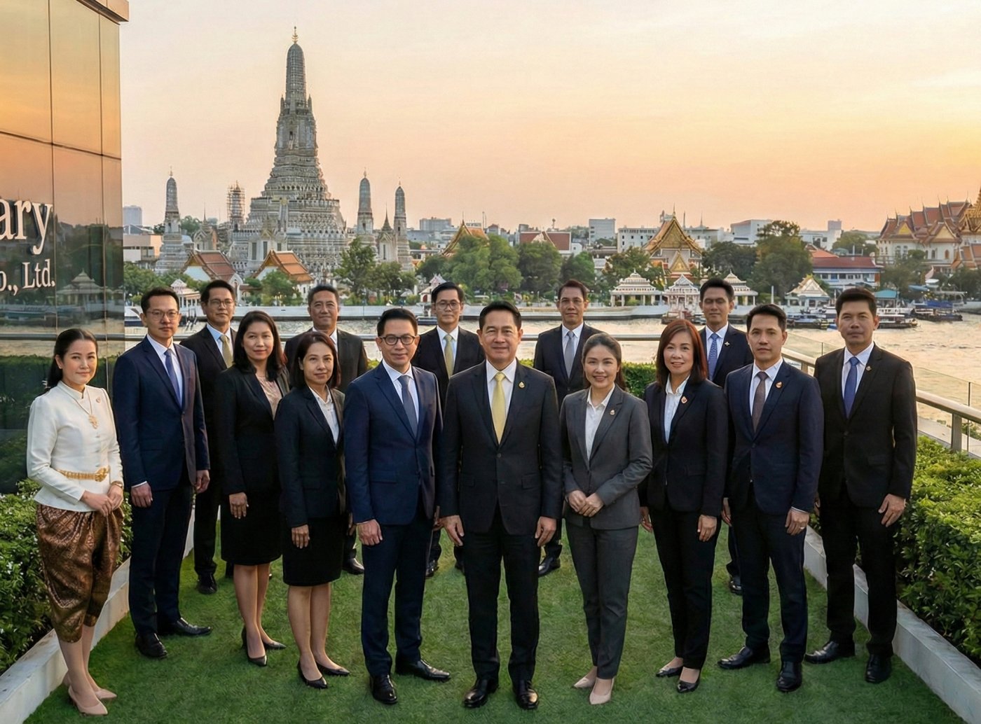 ทีมทนาย Notary Public 6 ท่านของ ILC — ถ่ายภาพหน้าวัดอรุณ กรุงเทพมหานคร