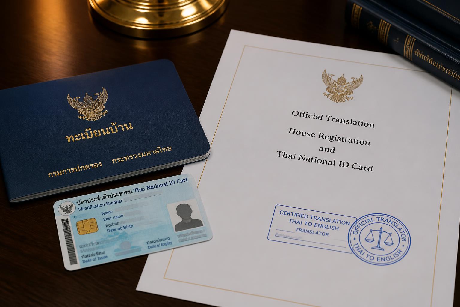 แปลเอกสารราชการไทย ทะเบียนบ้าน บัตรประชาชน